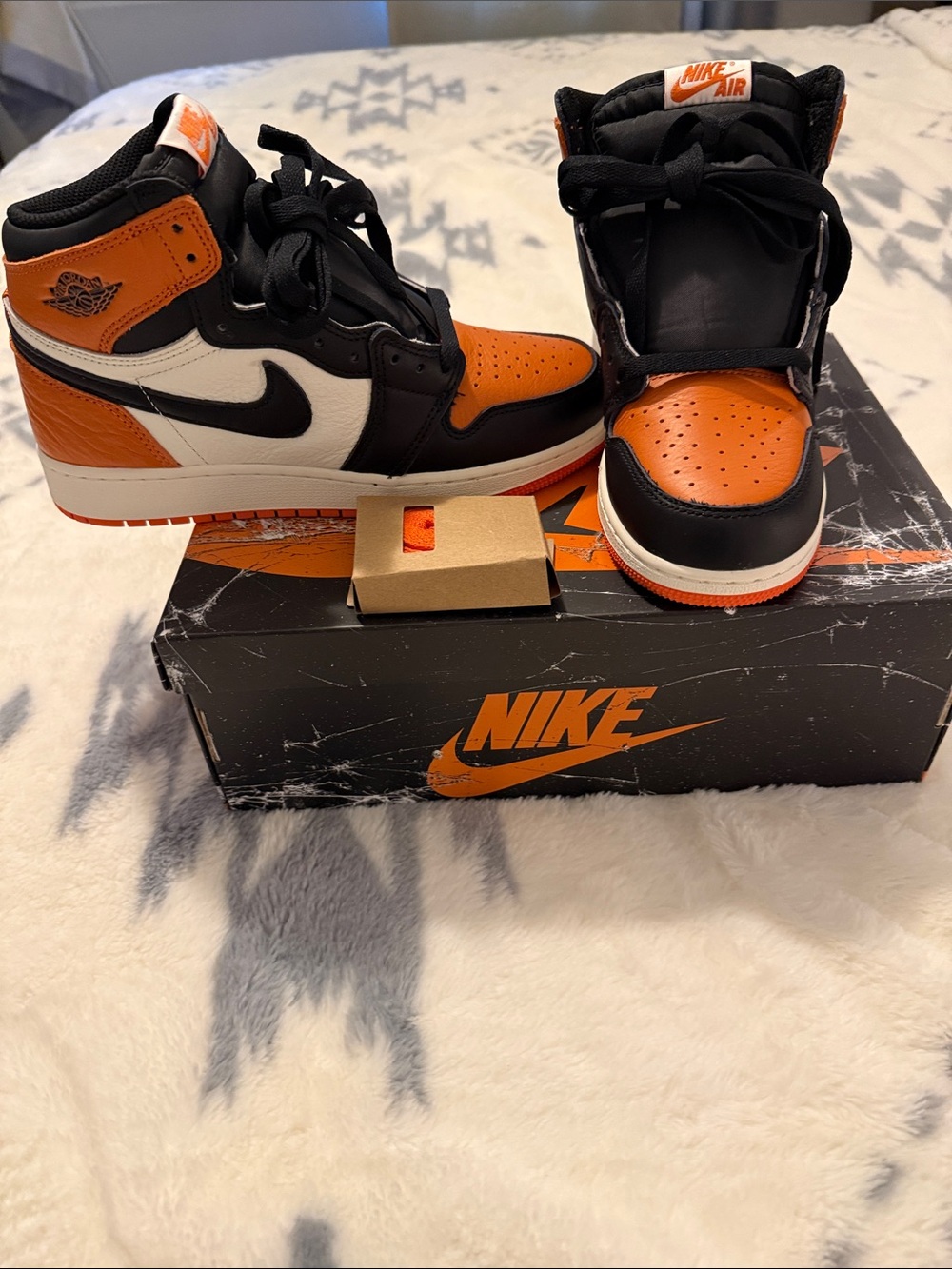 Nike Kids' Air Jordan 1 Mid - Orange/Black/White